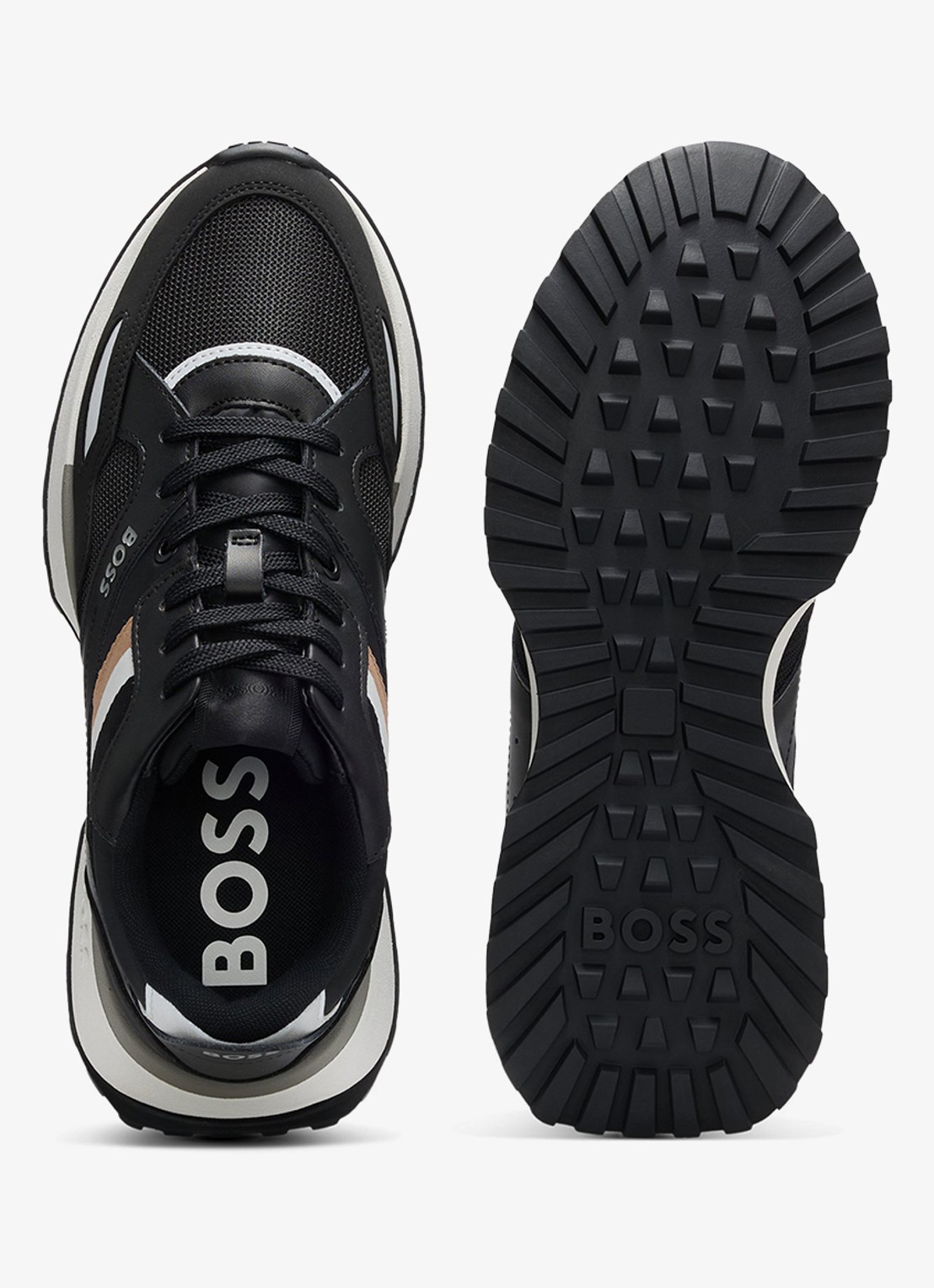 BOSS Jonah sneaker met mesh details - detail 5 zwart