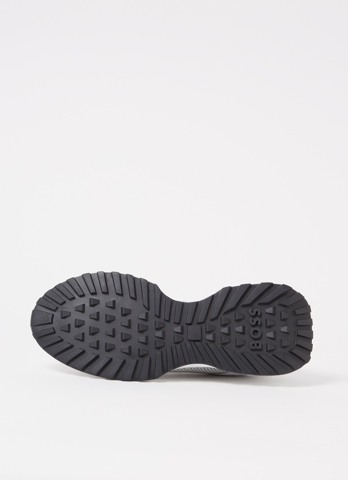 BOSS Jonah sneaker met mesh details - detail 4 lichtgrijs
