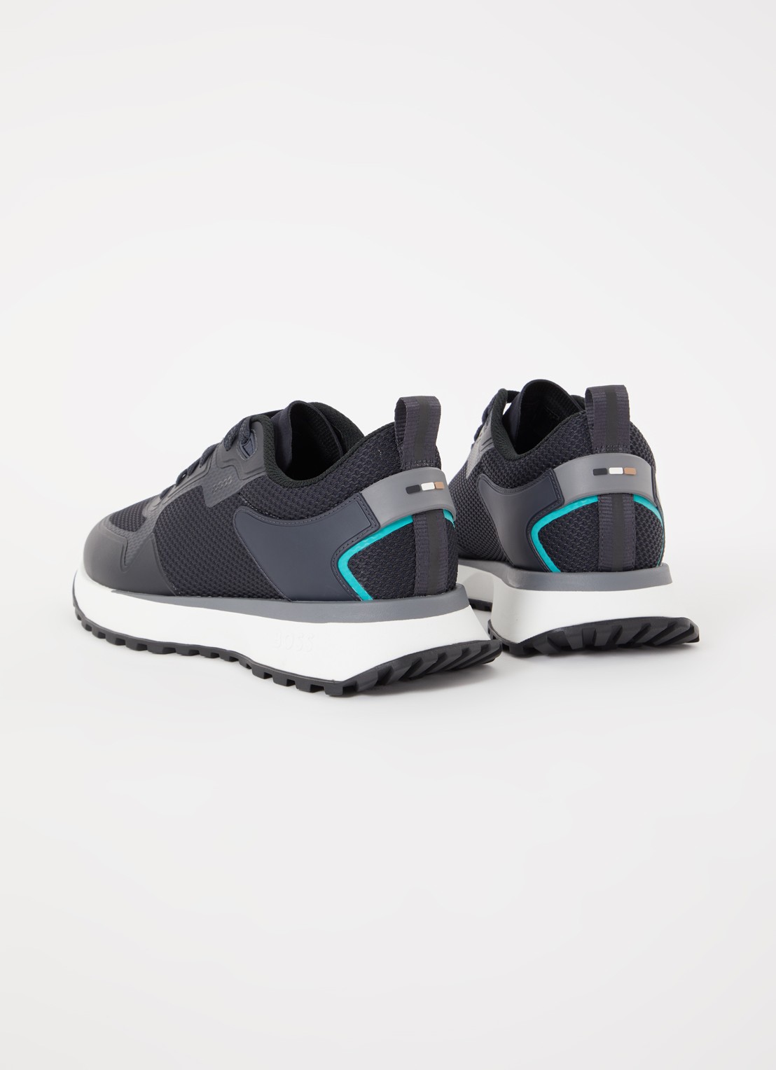 BOSS Jonah sneaker met mesh details - detail 3 donkerblauw