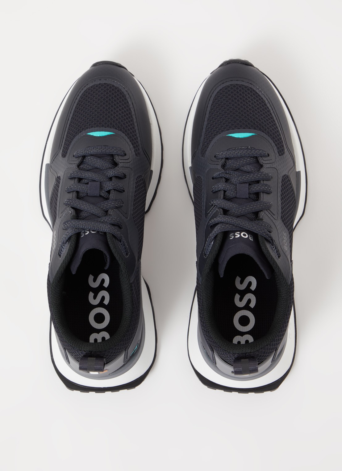 BOSS Jonah sneaker met mesh details - detail 4 donkerblauw