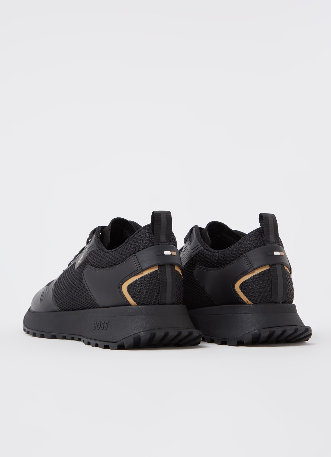 BOSS Jonah sneaker met mesh details - achterkant 2 zwart
