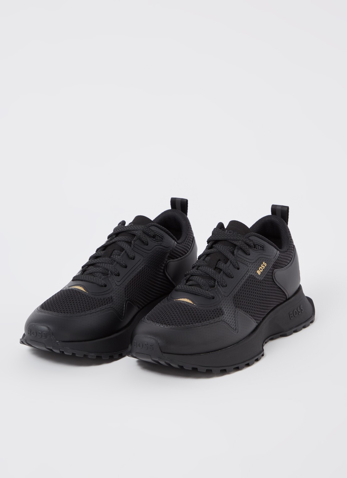 BOSS Jonah sneaker met mesh details - detail 3 zwart