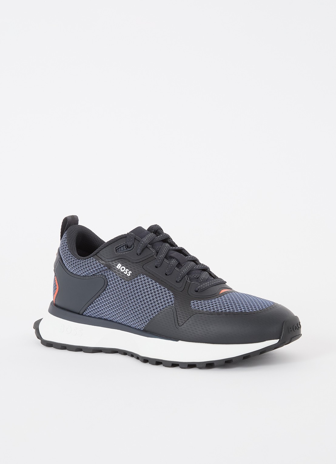 BOSS Jonah sneaker met mesh details - voorkant 2 indigo