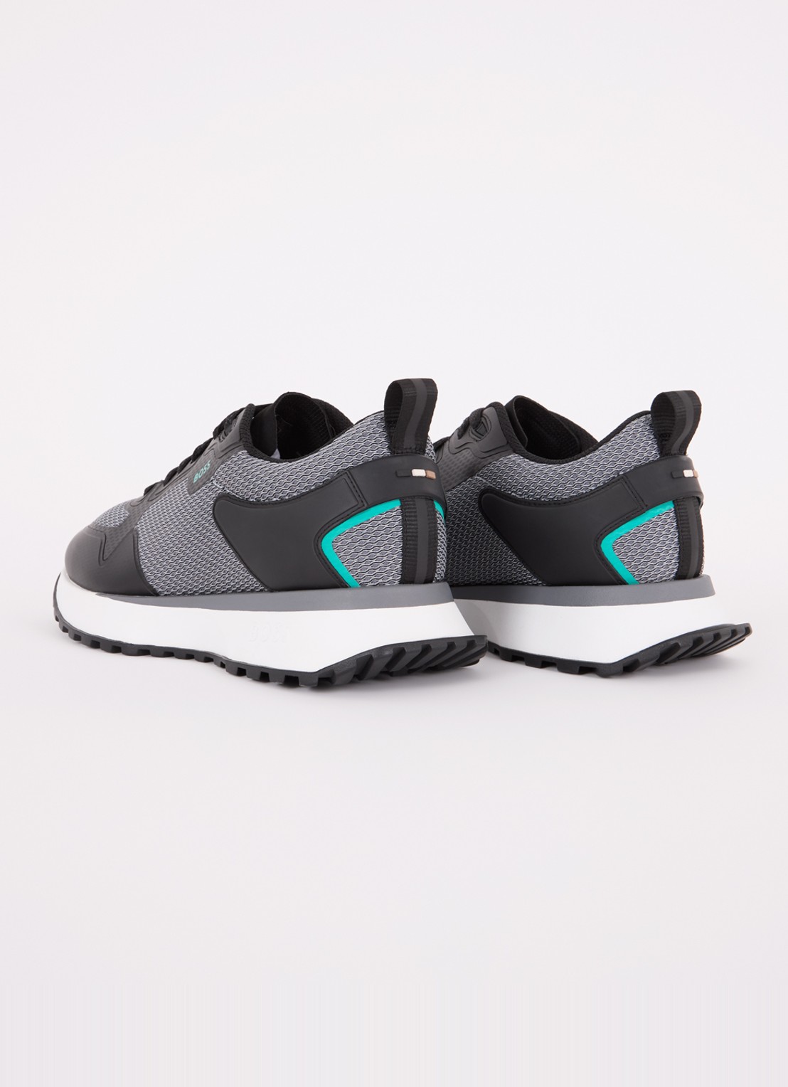 BOSS Jonah sneaker met mesh details - achterkant 4 grijs