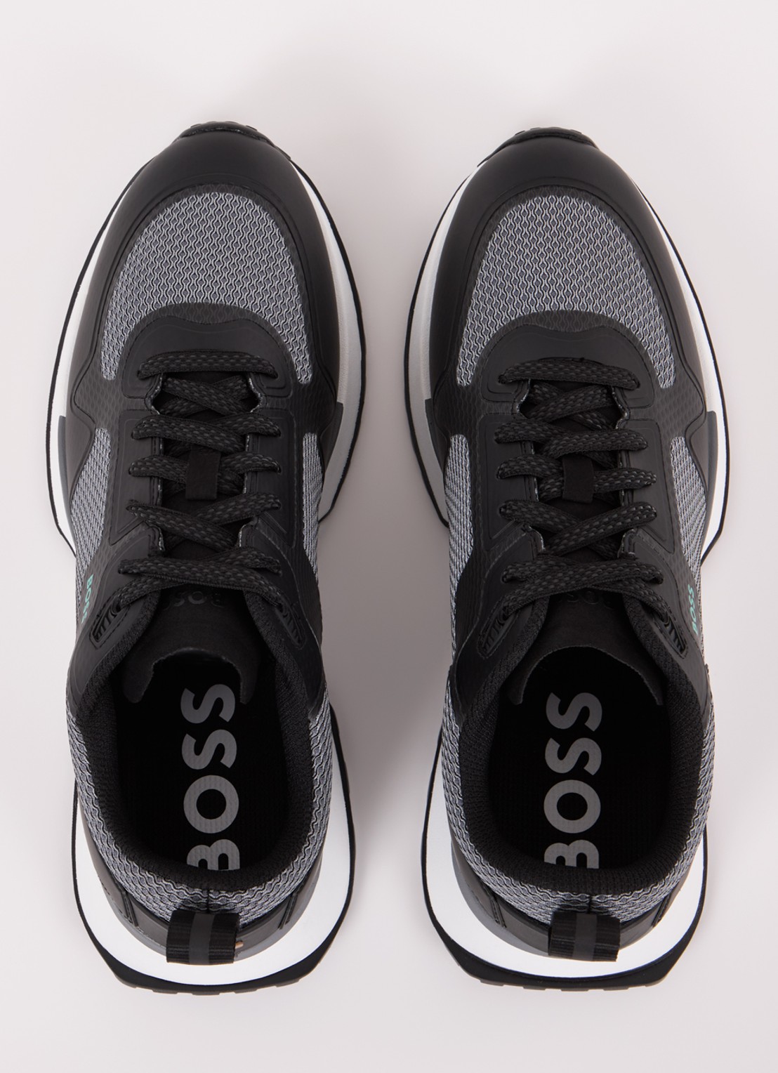 BOSS Jonah sneaker met mesh details - detail 2 grijs