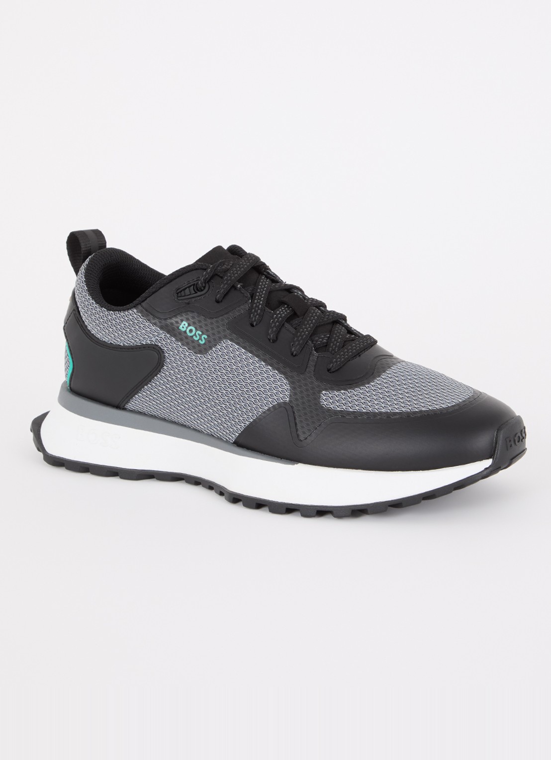 BOSS Jonah sneaker met mesh details - voorkant 5 grijs