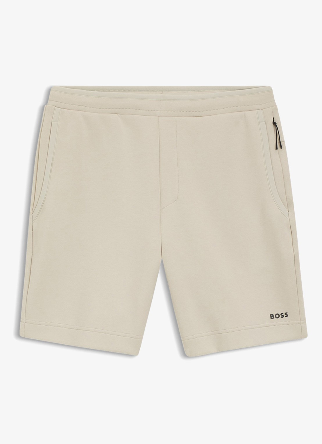 BOSS JT_Globe korte joggingbroek met print - voorkant light beige-272 / beige