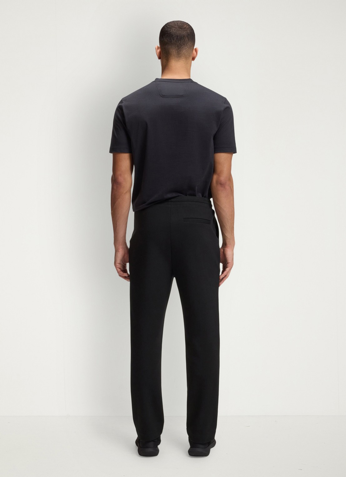BOSS JT_Member Hurley tapered fit joggingbroek met logoborduring - achterkant black-001 / zwart