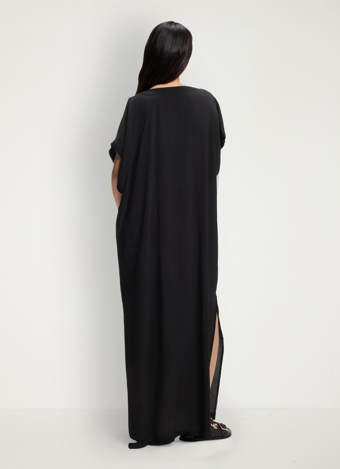 BOSS Kaftan met V-hals - achterkant 2 zwart