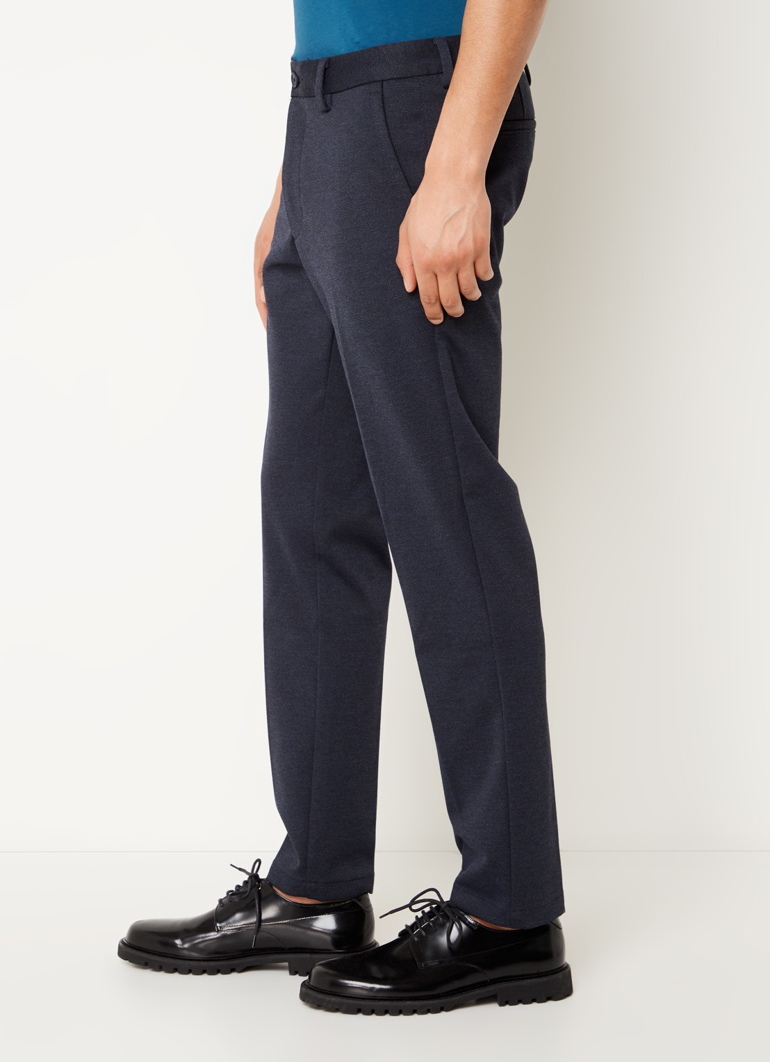 BOSS Kaiton slim fit chino met steekzakken - detail 3 donkerblauw