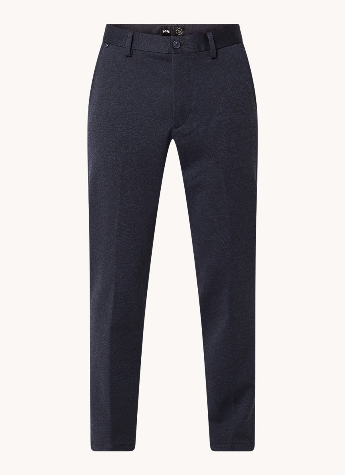 BOSS Kaiton slim fit chino met steekzakken - voorkant 4 donkerblauw