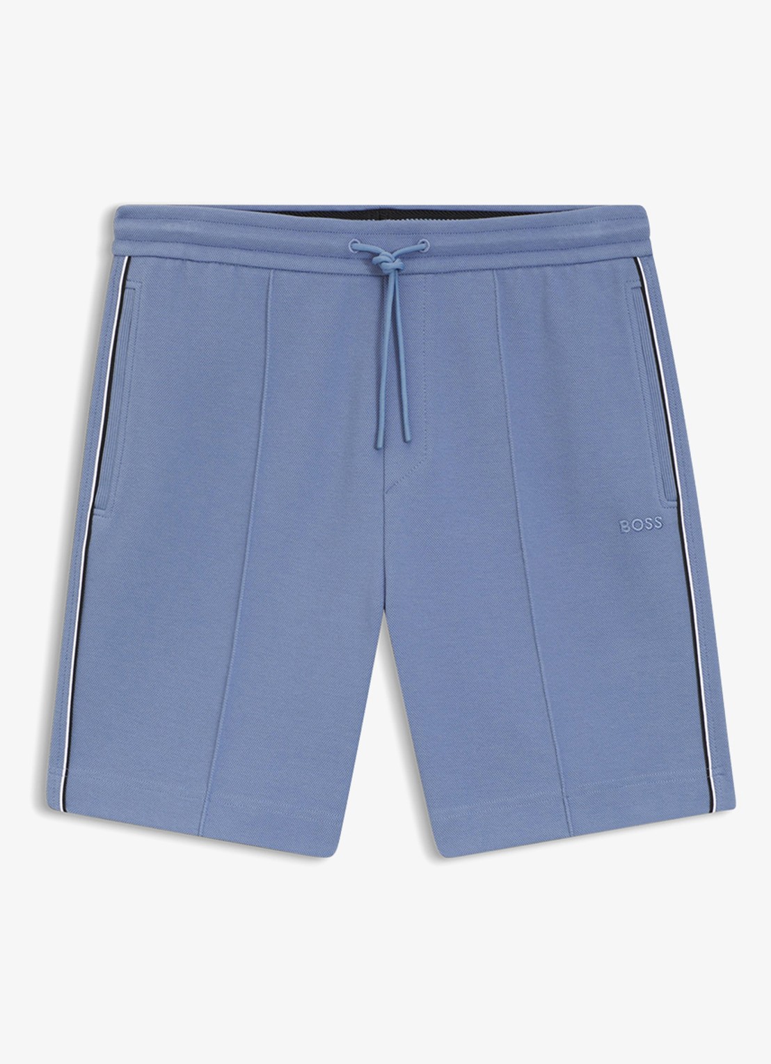 BOSS Korte broek in katoenblend - voorkant light/pastel blue-459 / blauw