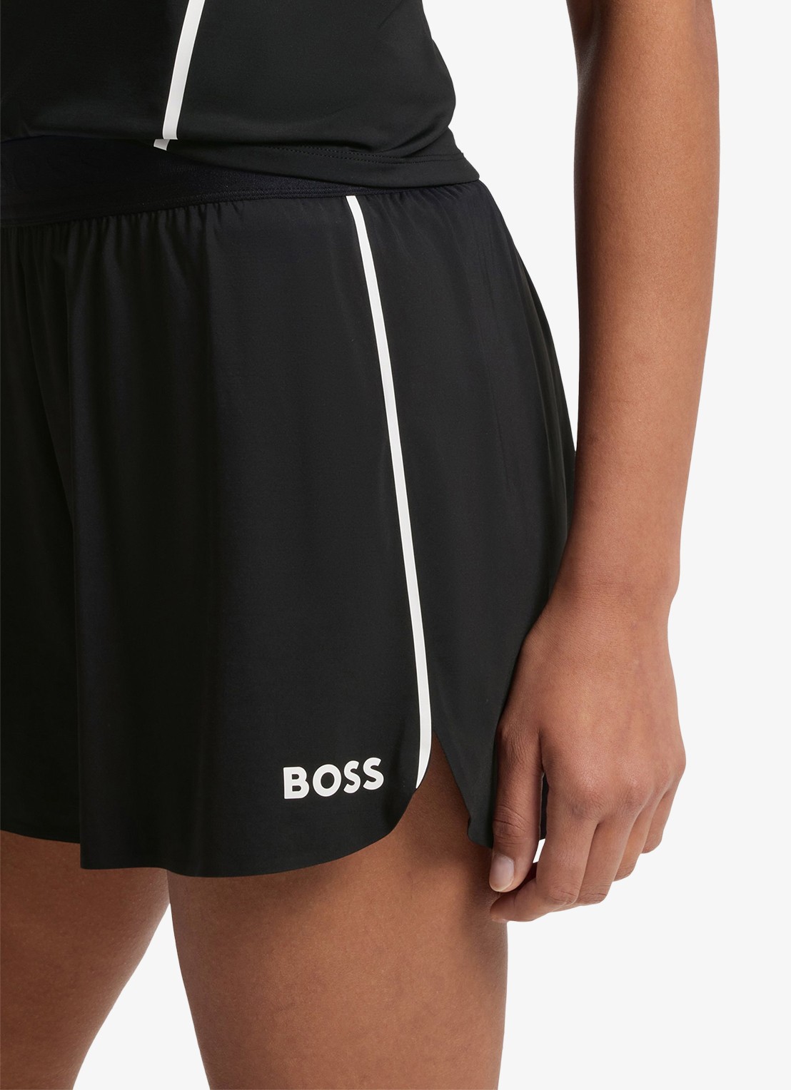 BOSS Korte broek met logo - detail 3 zwart