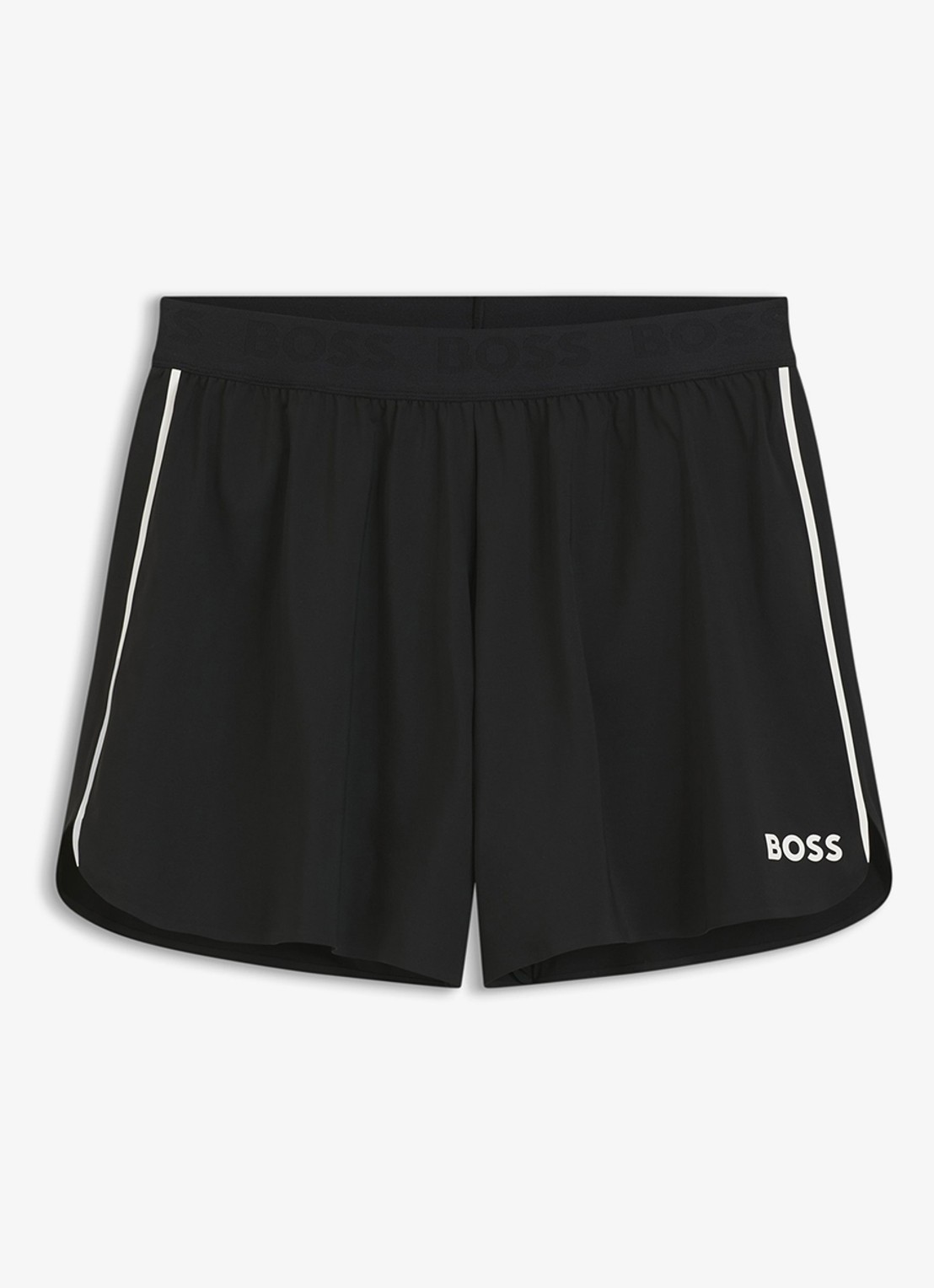 BOSS Korte broek met logo - voorkant 5 zwart