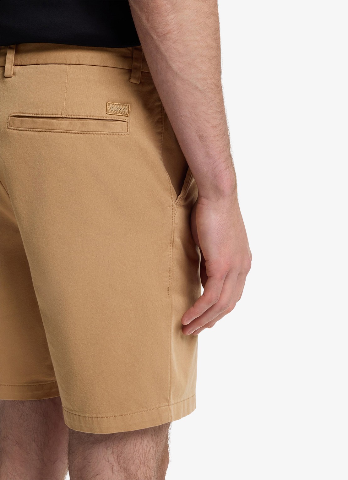 BOSS Korte broek met steekzakken - detail 3 beige