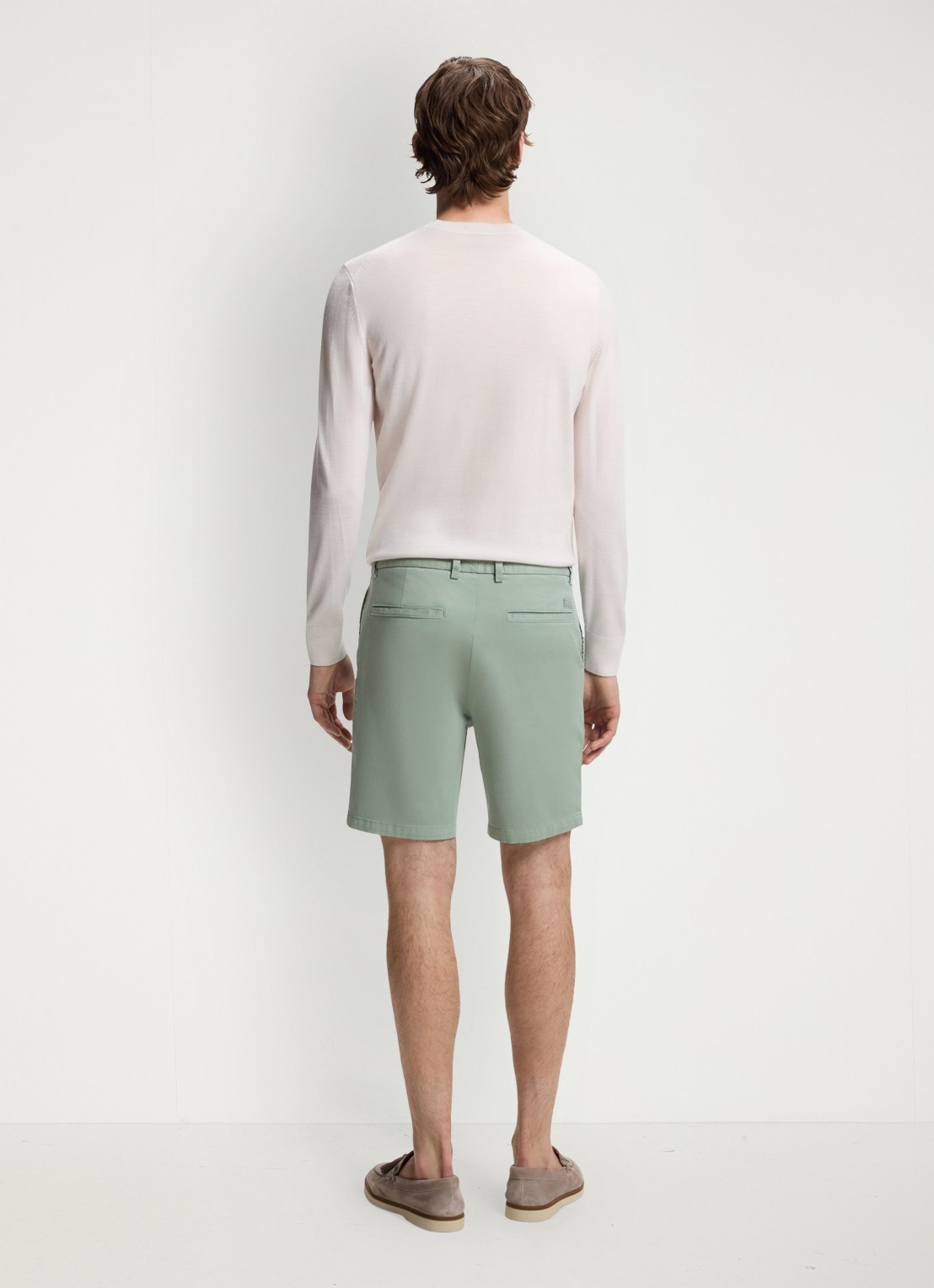 BOSS Korte broek met steekzakken - detail 2 open green-373