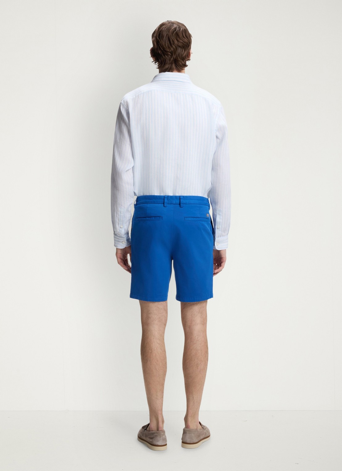 BOSS Korte broek met steekzakken - detail 4 blauw