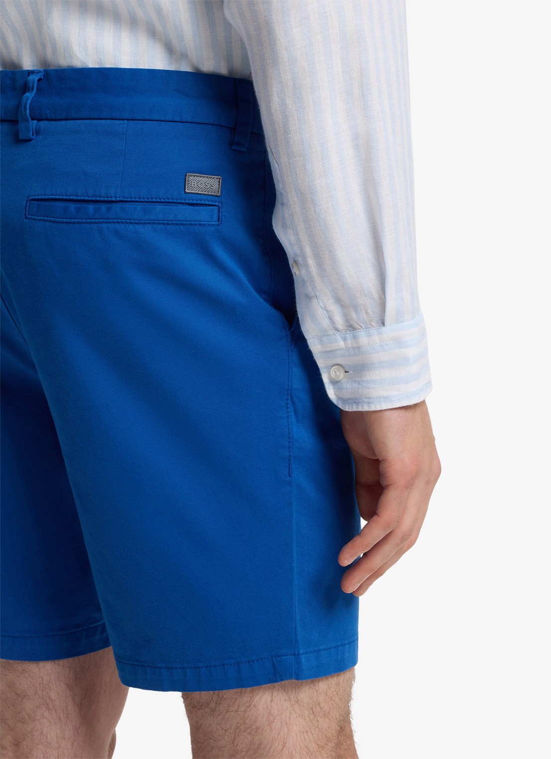 BOSS Korte broek met steekzakken - detail 5 blauw