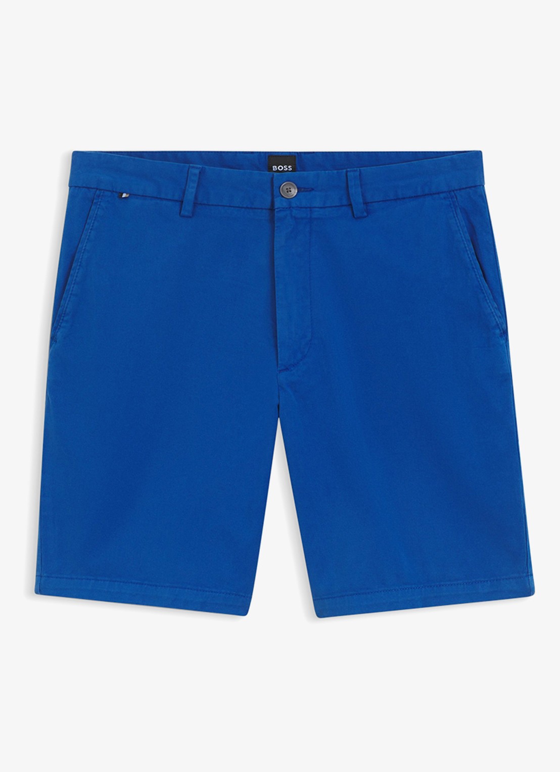 BOSS Korte broek met steekzakken - voorkant blauw