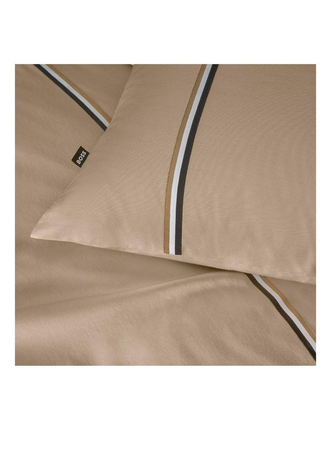 BOSS Kussensloop van satijn - 90TC - detail beige