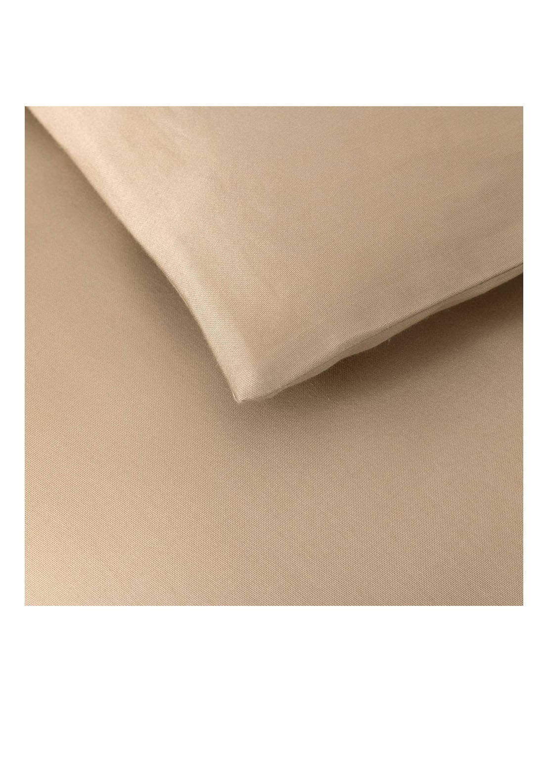 BOSS Linea dekbedovertrek van satijn 90TC - exclusief kussensloop - voorkant 2 beige