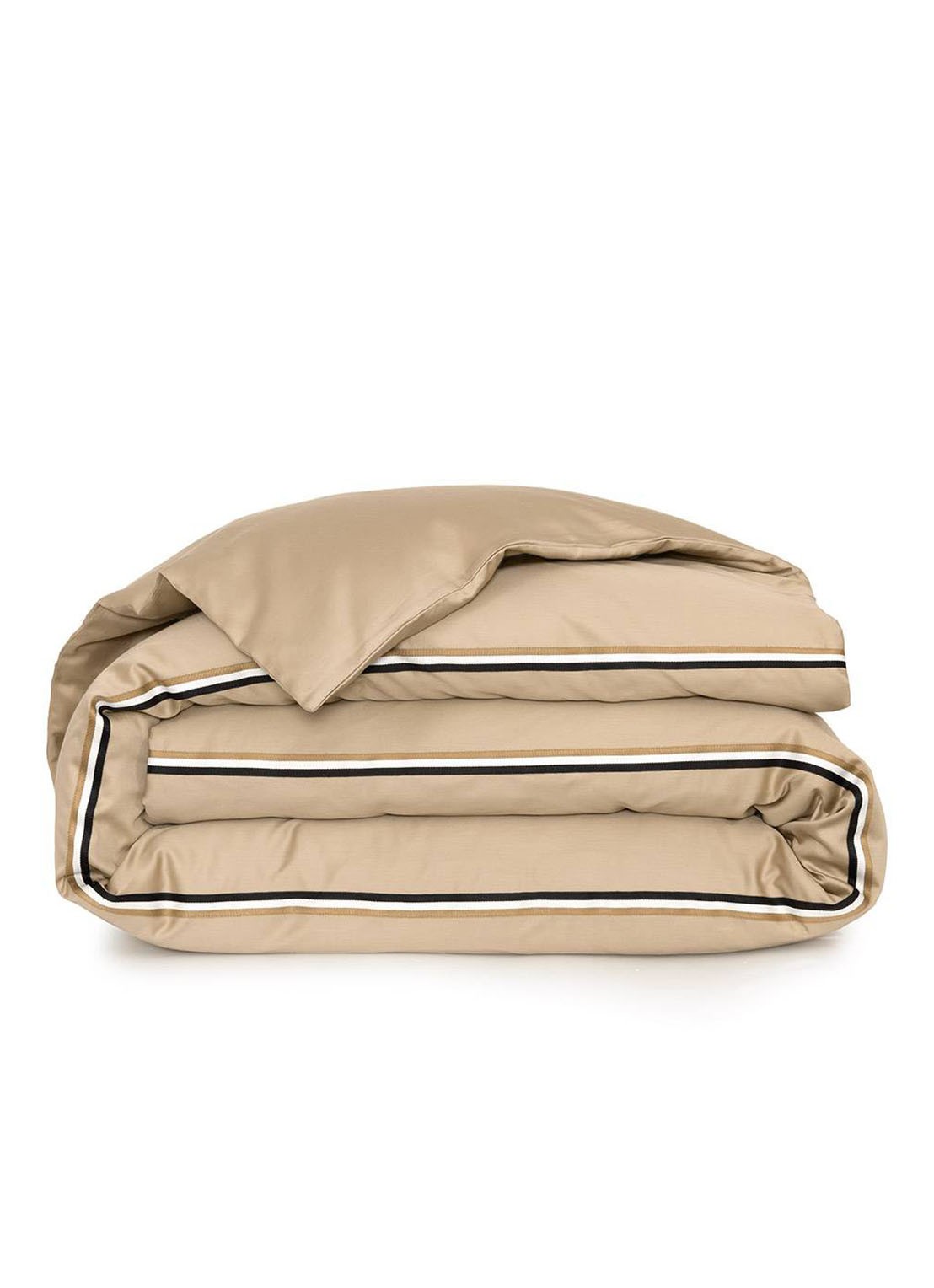 BOSS Linea dekbedovertrek van satijn 90TC - exclusief kussensloop - voorkant 3 beige