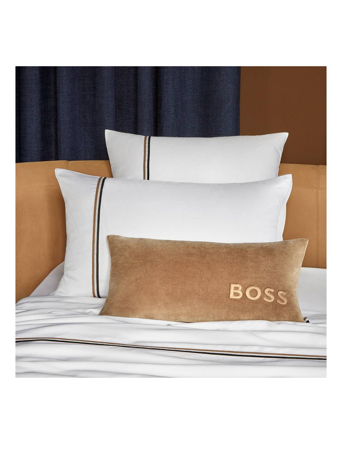 BOSS Linea laken van satijn - 90TC - detail 6 wit