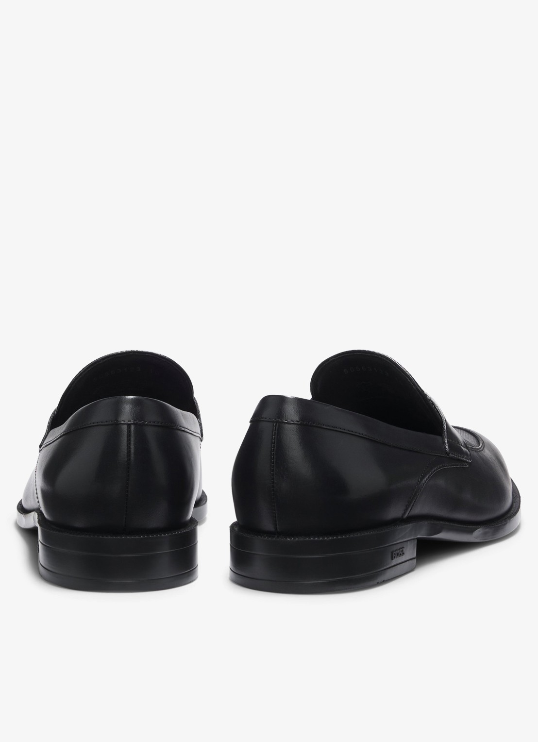 BOSS Loafer van leer - achterkant 5 zwart