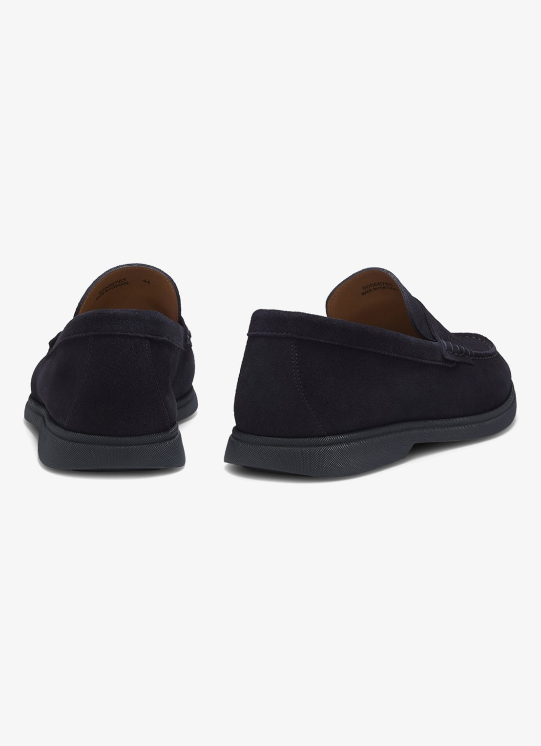 BOSS Loafer van suède - detail 4 donkerblauw