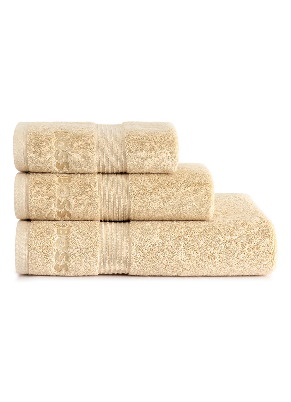 BOSS LOFT badhanddoek - 700 gr/m2 - 100 x 150 cm - achterkant creme