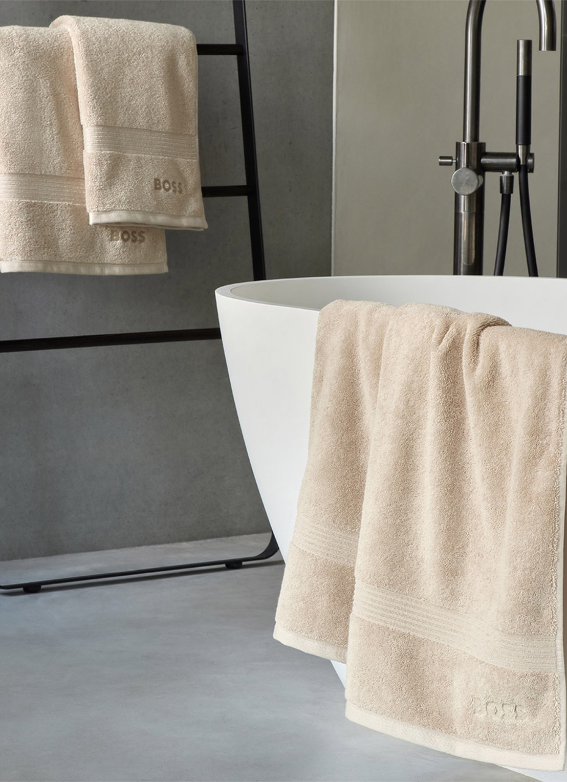 BOSS LOFT badhanddoek - 700 gr/m2 - 100 x 150 cm - detail 4 creme