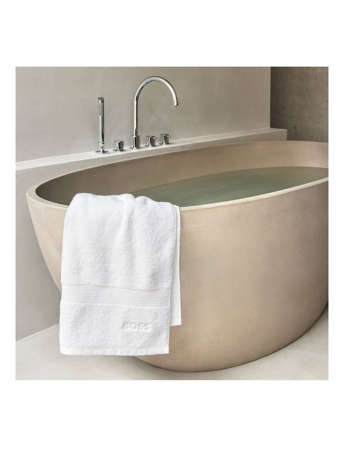 BOSS LOFT badhanddoek - 700 gr/m2 - 50 x 100 cm - detail 2 wit