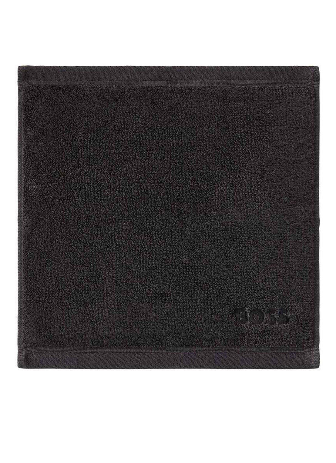 BOSS LOFT gastendoek - 700 gr/m2 - 30 x 30 cm - voorkant 2 zwart