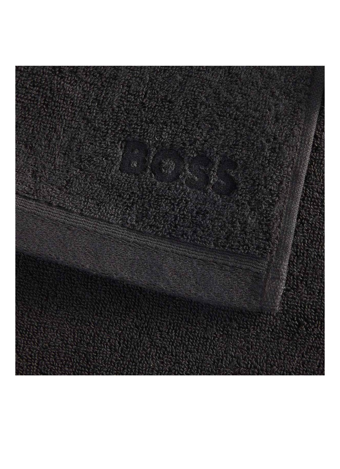 BOSS LOFT gastendoek - 700 gr/m2 - 30 x 30 cm - voorkant 3 zwart