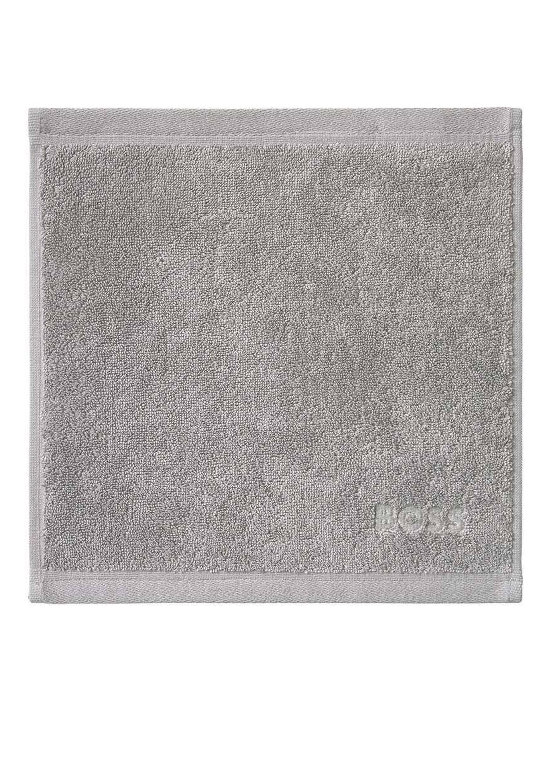 BOSS LOFT gastendoek - 700 gr/m2 - 30 x 30 cm - voorkant zilver