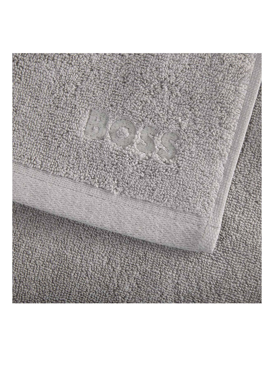 BOSS LOFT gastendoek - 700 gr/m2 - 30 x 30 cm - voorkant 2 zilver