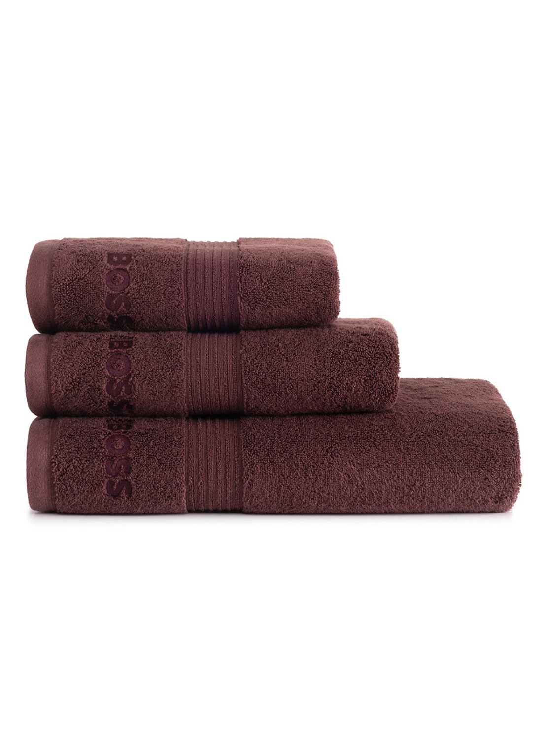 BOSS LOFT gastendoek - 700 gr/m2 - 30 x 30 cm - achterkant donkerbruin