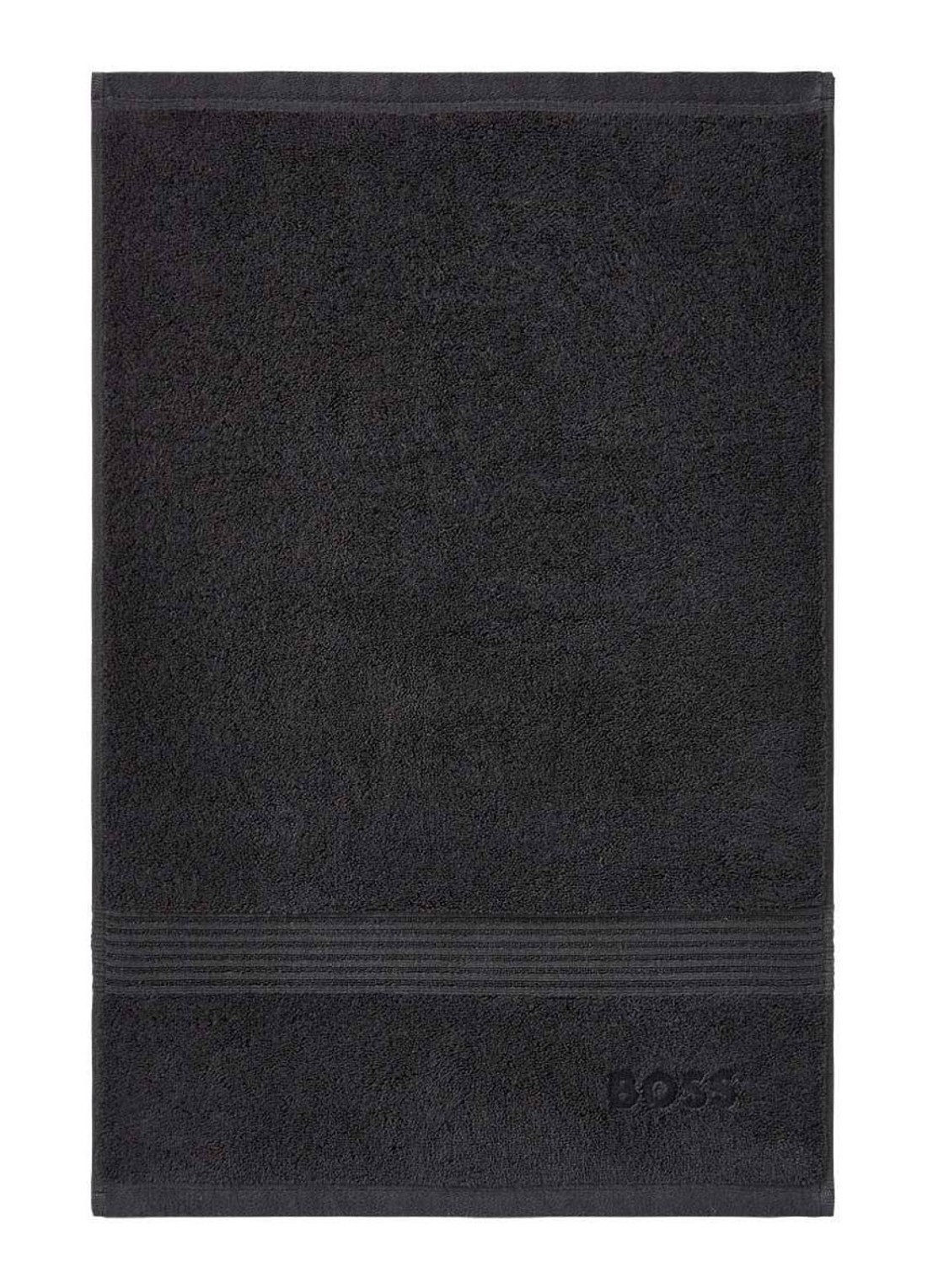 BOSS LOFT gastendoek - 700 gr/m2 - 40 x 60 cm - voorkant 2 zwart