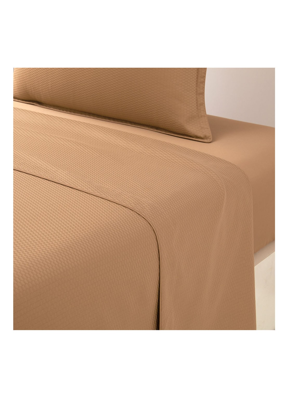 BOSS Loft laken van katoensatijn 300TC - voorkant 6 camel