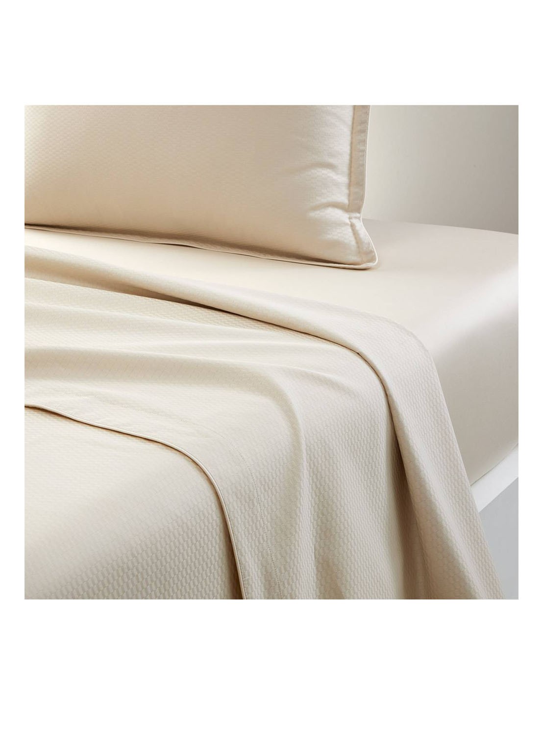 BOSS Loft laken van katoensatijn 300TC - voorkant 2 beige