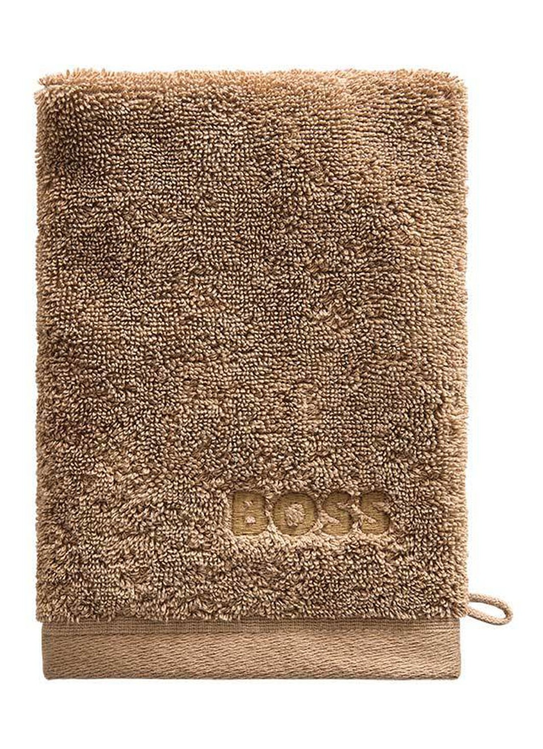 BOSS LOFT washand - 700 gr/m2 - 15 x 21 cm - voorkant camel