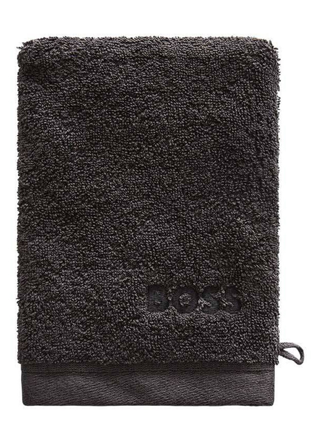 BOSS LOFT washand - 700 gr/m2 - 15 x 21 cm - voorkant zwart