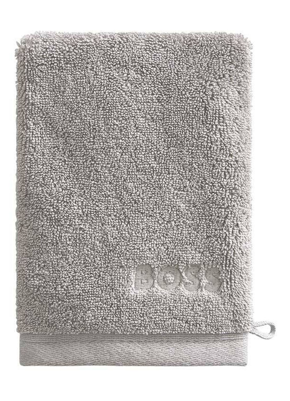 BOSS LOFT washand - 700 gr/m2 - 15 x 21 cm - voorkant zilver