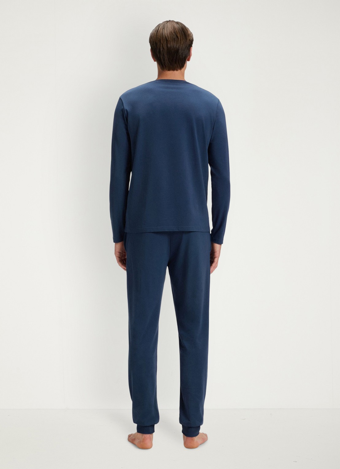 BOSS Longsleeve met logo - achterkant 5 blauw