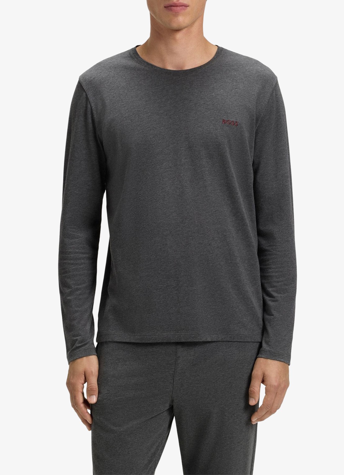 BOSS Longsleeve met logo - detail 4 grijs