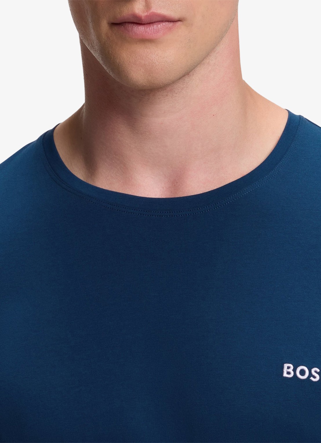 BOSS Longsleeve met logo - detail 5 donkerblauw