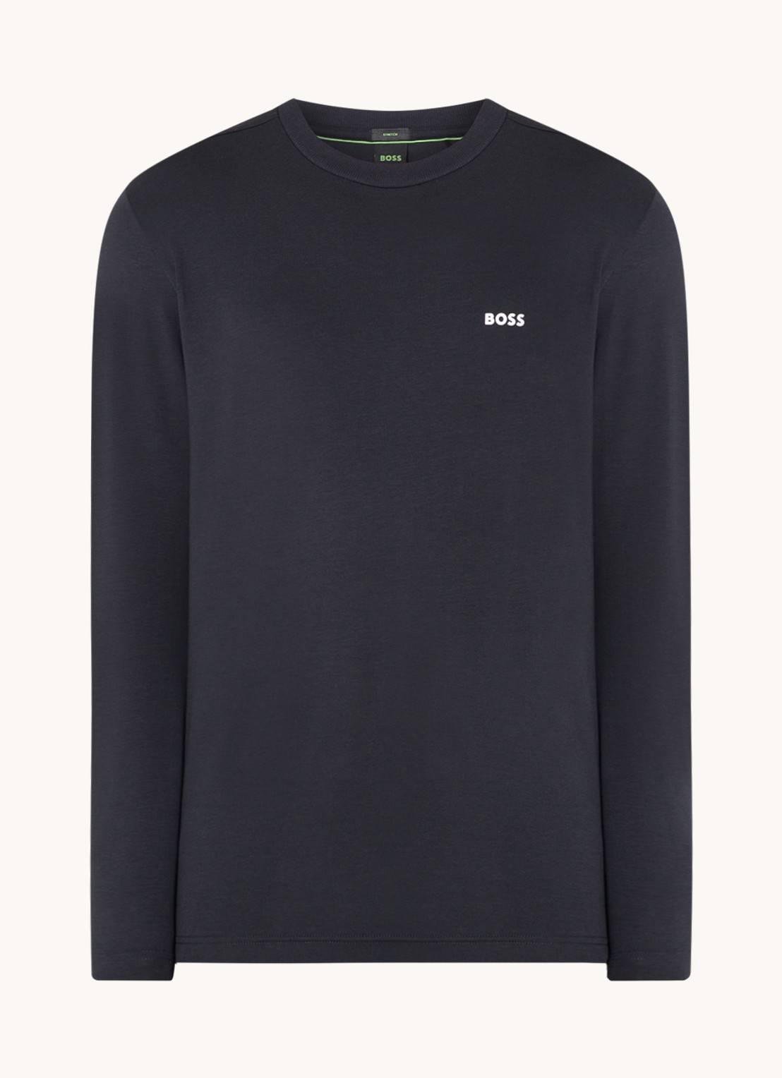 BOSS Longsleeve met logo - voorkant 3 donkerblauw
