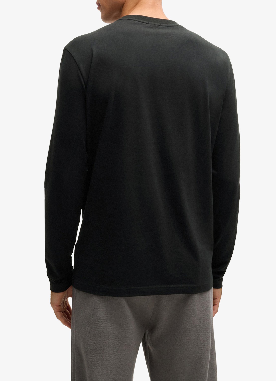 BOSS Longsleeve met logo - achterkant 3 zwart