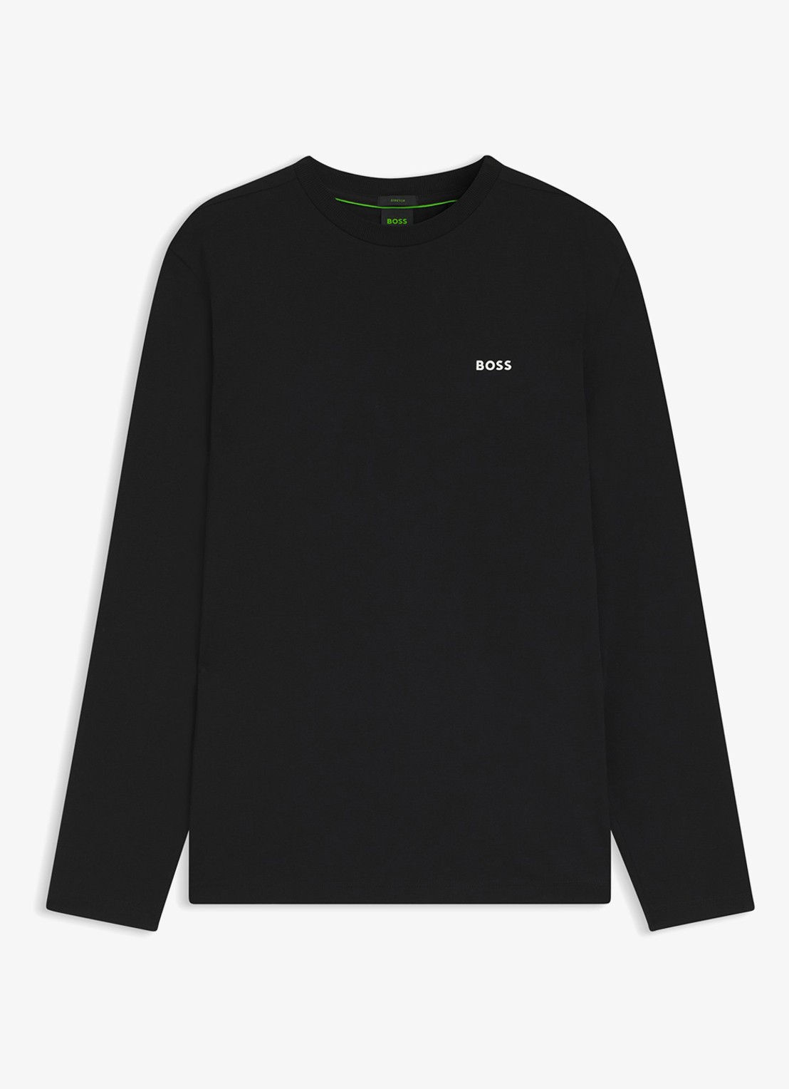 BOSS Longsleeve met logo - voorkant 4 zwart