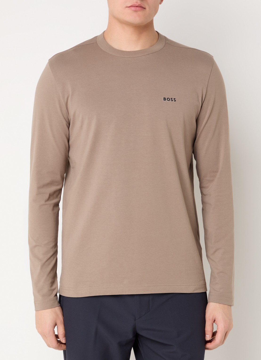 BOSS Longsleeve met logo - detail 4 beige